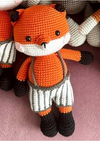 Resim Quezzquality Amigurumi El Örgüsü Oyuncak Tilki 