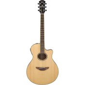 Resim Yamaha APX600 Thin-Line Cutaway Elektro Akustik Gitar (Naturel) 
