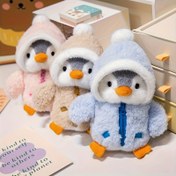 Resim 1 adet Sevimli Penguen Peluş Oyuncak Köpekler için - Sevimli Kapüşonlu Yumuşak Polyester Dolgu Hayvan, Mavi ve Beyaz Tasarım, Yalnız Yavru Köpekler için Mükemmel Arkadaş, Kızlar için İdeal Doğum Günü veya Tatil Hediyesi, Köpek Peluş Oyuncak, Köpek Rahatlığı, Oynak Köpek Aksesuarı, Yüksek Kaliteli Dolgu Hayvan 