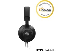 Resim Hypergear V50 Type-C ve 3.5mm Jack Girişli Mikrofonlu Kablolu Kulaküstü Kulaklık Siyah 