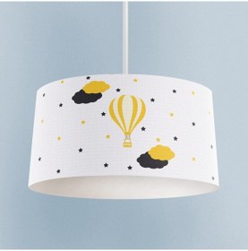 Resim Mekta Home Bebek Ve Çocuk Odası Uçan Balon Desenli Avize Renkli 