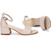 Resim Kiko Kids Kiko 769 Kum Cilt Günlük Kız Çocuk 3 cm Topuk Sandalet Ayakkabı Ten 
