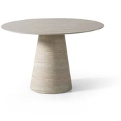 Resim Lucca Yuvarlak Traverten Masa, Konik 120x120 