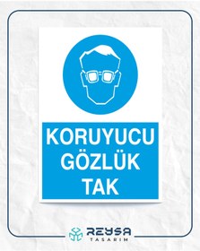 Resim Reysa Tasarım Koruyucu Gözlük Tak 21x35 Arkası Arkası Yapışkanlı Sticker 