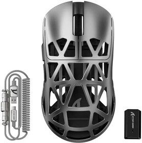 Resim ATTACK SHARK R2 Magnezyum Alaşımlı Kablosuz Gaming Mouse - 48g Ultra Hafif, PixArt PAW3950 Sensör, 42000 DPI, BT/2.4G/Kablolu Üçlü Mod, 8K Tepki Hızı, Windows/Xbox/PS/Mac Uyumlu - Silver Grey 