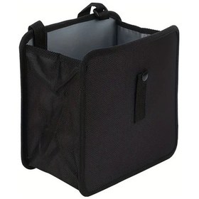 Resim Fochsia 1 Adet Katlanır Sızdırmaz Büyük Kapasiteli Oto Çöp Kutusu Araç İçi Saklama Çantası 