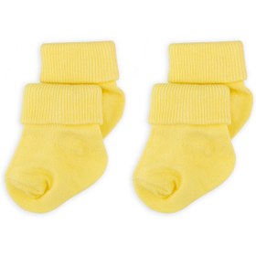 Resim Novibaby 2'li Bambu Bebek Çorap I Lemon I Sarı Yenidoğan Kız Erkek Bebek Çorabı 