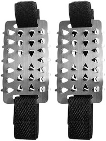 Resim Orta Taban Tutuşlu Kramponlar, Galoş Orta Taban Kramponlar,Kar ve Buz için Kaymaz Tutuş Kramponları | Paslanmaz Çelik Orta Taban Ayakkabı Çivileri, Erkek, Kadın Ayakkabı Bot Kramponları 