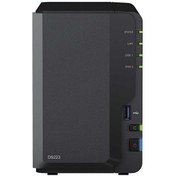 Resim Synology DS223A2 2 GB 2 TB HDD 2x3.5" SATA Desteği RAID (0-1) NAS Depolama Ünitesi 