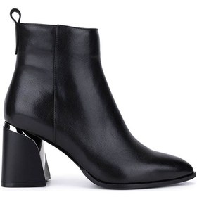 Resim Tamer Tanca Kadın Siyah Deri Topuklu Bot 1081 003 Bn Bot Sk25-26 Sıyah Dr Siyah 