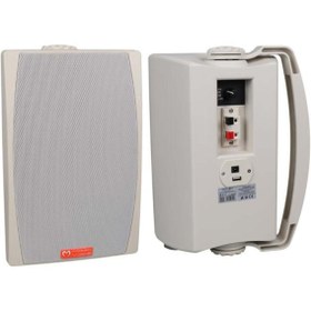 Resim Go İthalat MV-03 16 CM 60 Watt Komütatörlü Hat Trafolu Beyaz Sütun Hoparlör (2&apos;li Takım) (5224) 