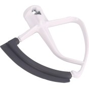 Resim Galaxxy Kitchenaid Eğimli Başlıklı Stand Mikseri Için 4,5-5 Litrelik Esnek Kenarlı Çırpıcı, Silikon Kenarlı Düz Çırpıcı Kase Kazıyıcı (Yurt Dışından) 