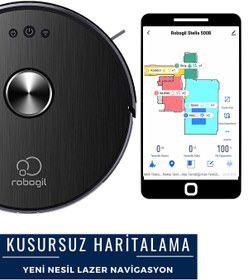 Resim Robogil Stella 500b Yeni Nesil Robot Süpürge Ve Robot Paspas 