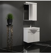 Resim Lilyum Banyo Dolabı Takımı 55Cm Balon Kapak Pk109 Beyaz 