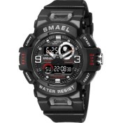 Resim Hanyang Siyah Beyaz Smael Marka Izle Erkekler Çift Ekran LED Dijital Analog Kol Saatleri Gençlik Kronometre Spor Elektronik Kuvars Su Geçirmez Erkek Saat (Yurt Dışından) 