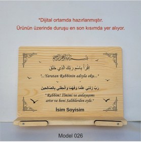 Resim Münzevi Masaüstü Ahşap Rahle/tablet/kitap Tutucu-model026 