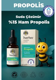 Resim Su Bazlı Propolis Damla 20ml %15 Ham Propolis Bağışıklık Desteği 