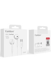 Resim Earldom E74C Apple iPhone 15 Serisi ile Uyumlu Type-C Kablolu Kulaklık 