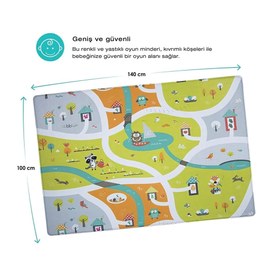 Resim Bblüv Mülti Oyun Halısı Şehir 140*100*1 cm - Çok Renkli / 0+ Yaş 