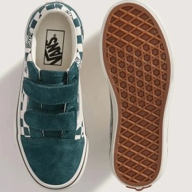 Resim Vans Old Skool V Unisex Çocuk Koyu Yeşil Spor Ayakkabı - VN000CYA 