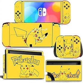 Resim Çıkartmaları Nintendo anahtarı OLED 2022 Skins çıkartmalar sevimli Kawaii Anime turuncu karikatür karakter çıkartmaları kapak Joy-con arka panel dock denetleyicisi 