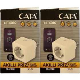 Resim Cata CT-4010 Wifi Üzerinden Kontrol Edilebilen Akıllı Priz (2 Adet) 