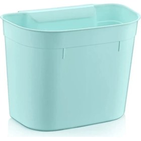 Resim Mavi Askılı Çöp Kutusu, Mutfak Dolap Kapağıyla Kullanışlı ve Şık Tasarım 