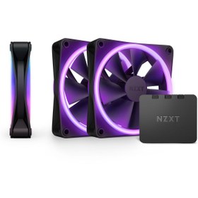 Resim Nzxt F120rgb Duo Rf-d12tf-b1 120mm Üçlü Siyah Kasa Fanı 