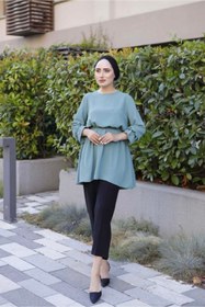 Resim YILMAZBARMAZ Kadın Bel Büzgü Detaylı Ayrobin Tunik 