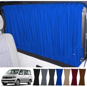 Resim Oto Pandami Volkswagen Transporter Caravelle T5/t6/t7 Uzun Şase 2003-2022 Uyumlu Mavi Raylı Oto Perde Takımı 