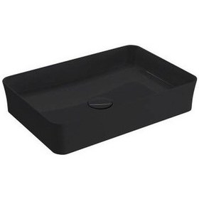 Resim Bocchi Slim Line Dikdörtgen Lavabo 55 x 38 CM Parlak Siyah 