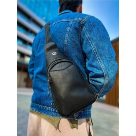 Resim AyrStore CNT008 - Cilt Deri Erkek Omuz Çantası Sıyah 