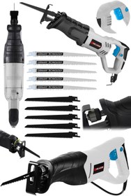 Resim Graizer Alman X9010 Sjs Metal Şanzuman Tilki Kuyruğu Testere Metal Ahsap Kemik Kesme Makinesi 10 Adet Bicak 