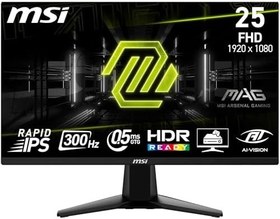 Resim MSI 24.5 MAG 255XF, Gaming Monitör, FHD, 16:9 Flat, IPS, 300HZ, 0.5ms (GTG), Adaptive-Sync 
