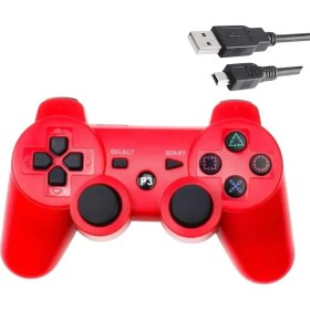 Resim Comse Ps3 Dualshock 3 Kablosuz Oyun Kolu Şarj Kablosu Dahil 