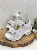 Resim Guja 23y363-2 Çift Bantlı 8cm Dolgu Taban Spor Sandalet Ayakkabı Kadın 