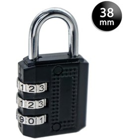 Resim Ymk-1338 Üç Basamaklı Şifreli Asma Kilit Siyah 38 Mm 