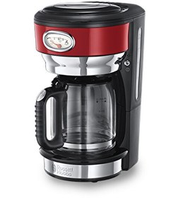 Resim Russell Hobbs 21700-56 Retro Cam Karaflı Filtre Kahve Makinesi - Kırmızı 