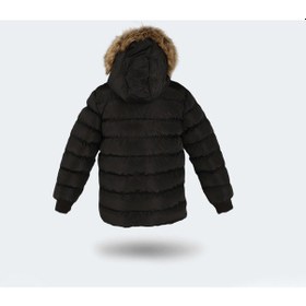 Resim Slazenger CALISTO NEW Çocuk Kapüşonlu Şişme Siyah Mont & Kaban 
