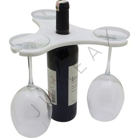 Resim Jumeax Margaux 3'lü Beyaz Mermer Kadehli Şaraplık 