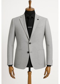 Resim Fabio Cassani Erkek İtalyan Kesim Astarsz Blazer Ceket Klasik Ve Modern Şıklık - 7472 Taş 