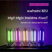 Resim Trendooze Turcoshop11 1 Adet Dokunmatik Led Usb Multirenkli Araç İç Aydınlatma L Izı Mavi 