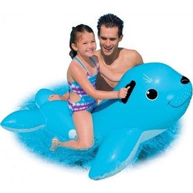 Resim İntex 56560 Tutunmalı Sevimli Fok Balığı Binici ( 130 Cm x 62 Cm Çok Renkli 