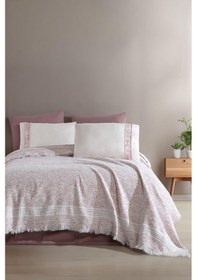 Resim Elart Giza Battaniye Seti Tek Kişilik 4 Parça Gülkurusu Gülkurusu 