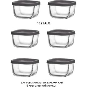Resim 6'lı Gri Kahvaltılık Saklama Kabı Seti, 270CC, Pratik ve Şık Tasarım 