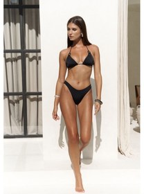 Resim Mai Collection Mai Studios Co. Samudra Halka Detaylı Siyah Bikini Üstü Siyah 