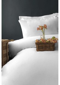 Resim Pure White Beyaz 300 Tc 120 Tel Saten Tek Kişilik Nevresim Takımı 