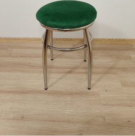 Resim Evko Mobilya Tabure, Bar Taburesi, 2'li Tabure, Metal Ayaklı Tabure - Yeşil 