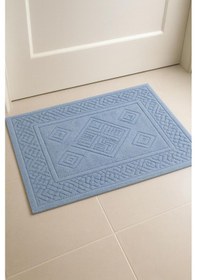 Resim 50 X 70 Ebatında %100 Pamuklu Ayak Havlusu Buz Mavisi 