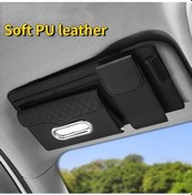 Resim Xuweiwei Siyah 1 Adet Evrensel Pu Deri Güneşlik Kart Kalem Cüzdan Organiz 